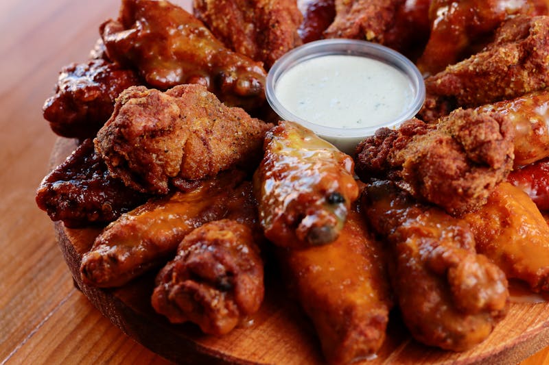 Wings over Classic Buffalo wings, bone-in with tangy sauce